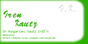 iren kautz business card